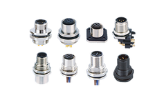 M12 round connector, panel type