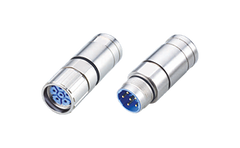 M23 round connector, power supply, assembled